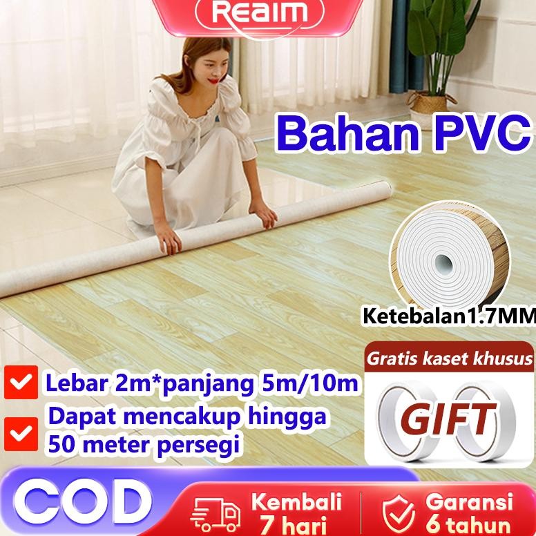 REAIM  KARPET LANTAI VINYL GULUNGAN TEBAL 1.5 MM METERAN 5M/10 M