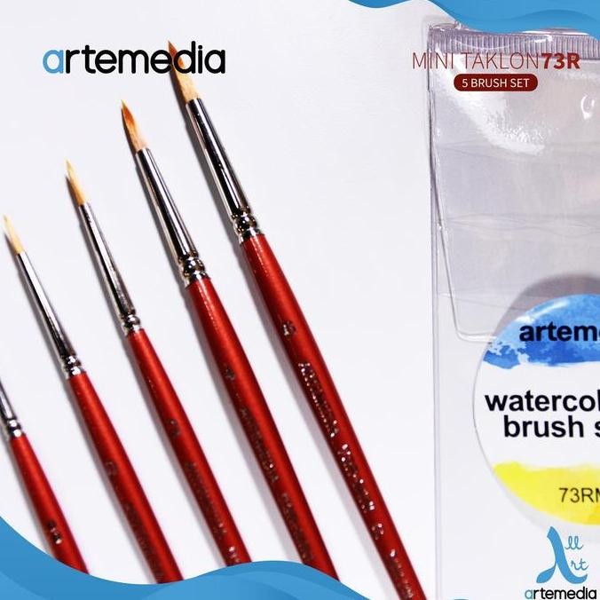 

Promo Artemedia Brush Round 73R Taklon Mini Brush Set Short Handle