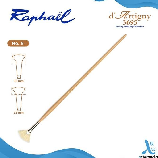 

Promo Kuas Lukis Raphael 3695 Fan D Artigny Hog Bristle Brush Long Handle
