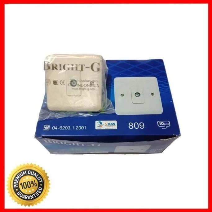 Outlet Antena Bright-G Inbow Ditanam Stop Kontak Antena Tv Bg-809