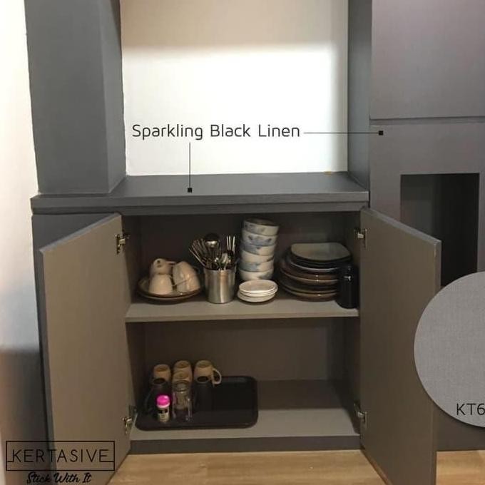 

Sparkling Black Linen Kain - Pvc Interior Film Kertasive (L.122M 50M/R