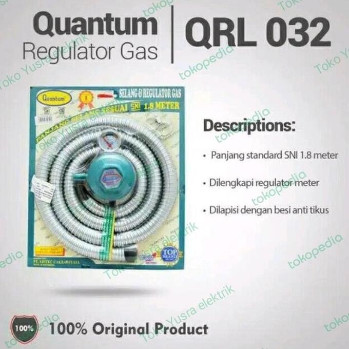 Promo!! Regulator + Selang Paket Quantum Qrl032 Qrl03 Qrl142 Qrl14 Regulator