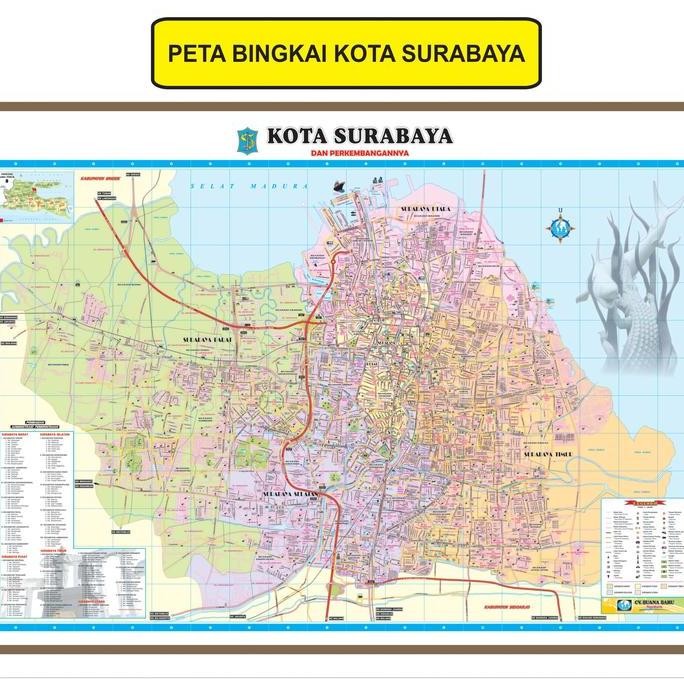 

Peta Bingkai Kota Surabaya Ukuran Besar