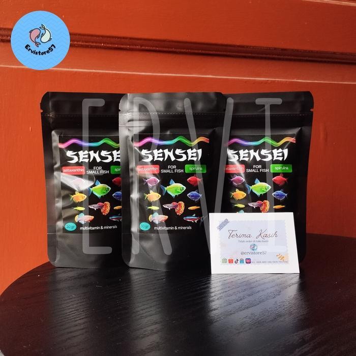 Pelet Ikan Hias Kecil / Pelet Ikan Warna-Warni / Pelet Sensei - 50 Gr