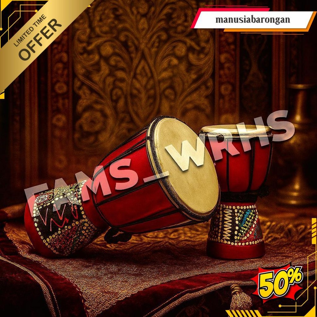 Jimbe Gendang Besar Mainan Alat Musik Tradisional Murah Berkualitas  Siap Kirim