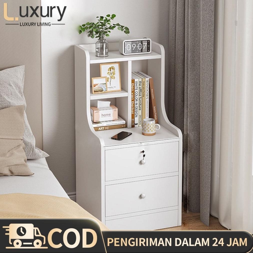 Meja Nakas Dengan Kunci Minimalis Nakas Bedside Table Meja Kamar Tidur Kayu Nakas Minimalis