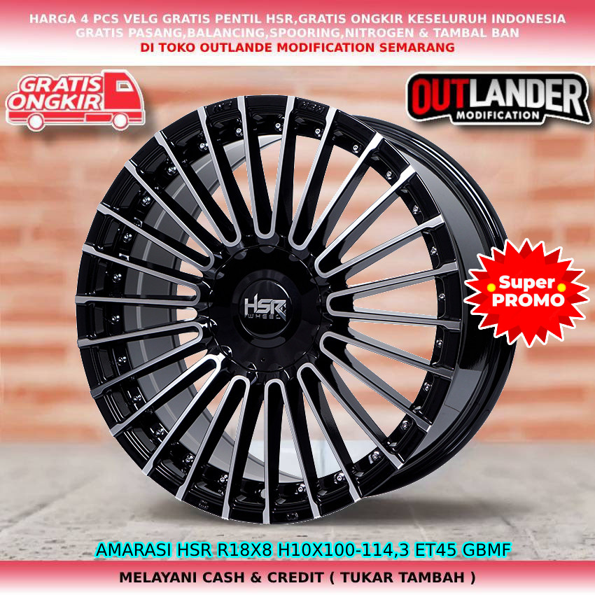 velg hsr r18 velg racing r18 velg mobil Almaz Cortez Vellfire Voxy Rush dll hsr amarasi r18