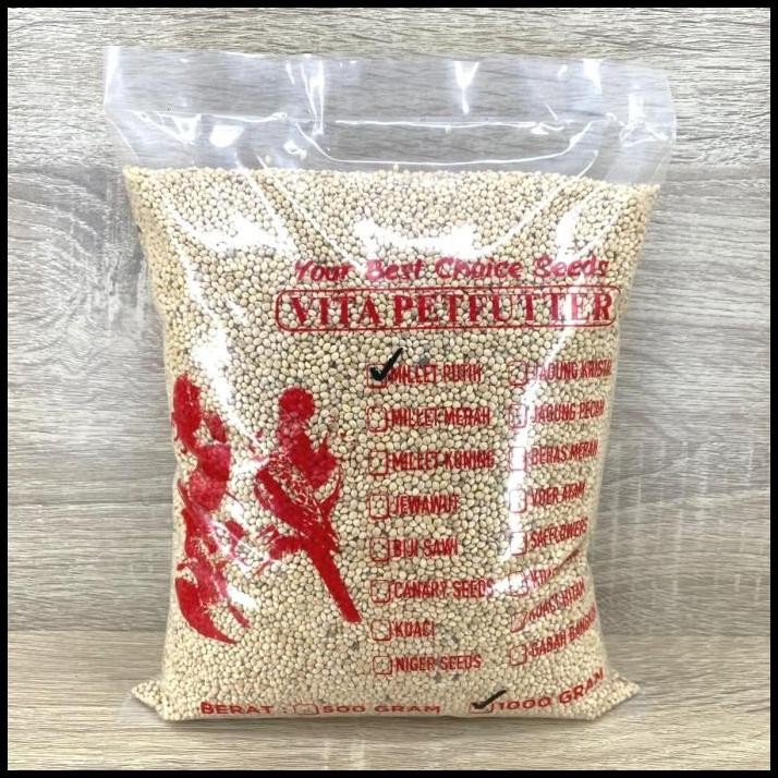 Millet Putih KARUNGAN 25 KG Milet Makanan Burung Lovebird Parkit 1 Kg