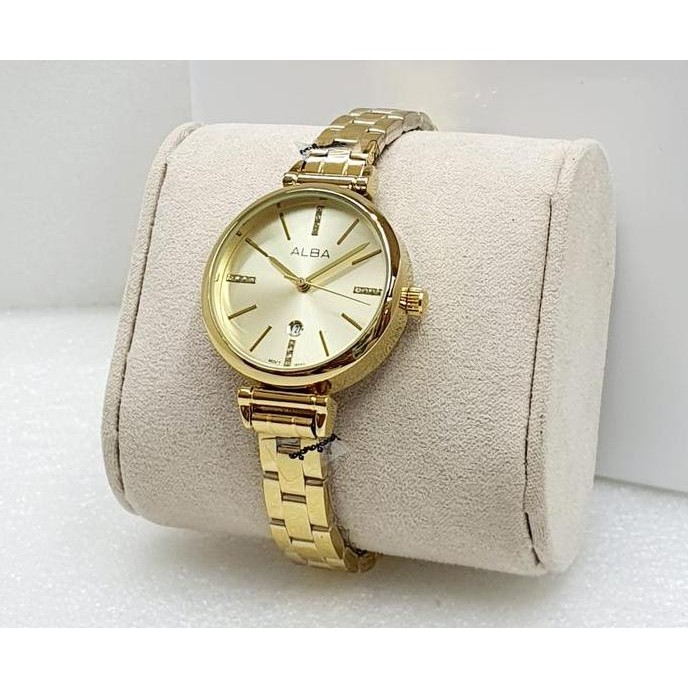 new  Jam Tangan Wanita Alba Bonus Kalung liontin Tanggal Aktif