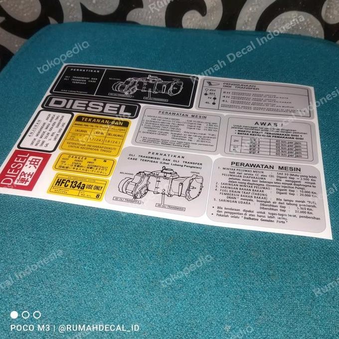 ready Stiker Warning Taft F70 Taft GT Rocky Hiline