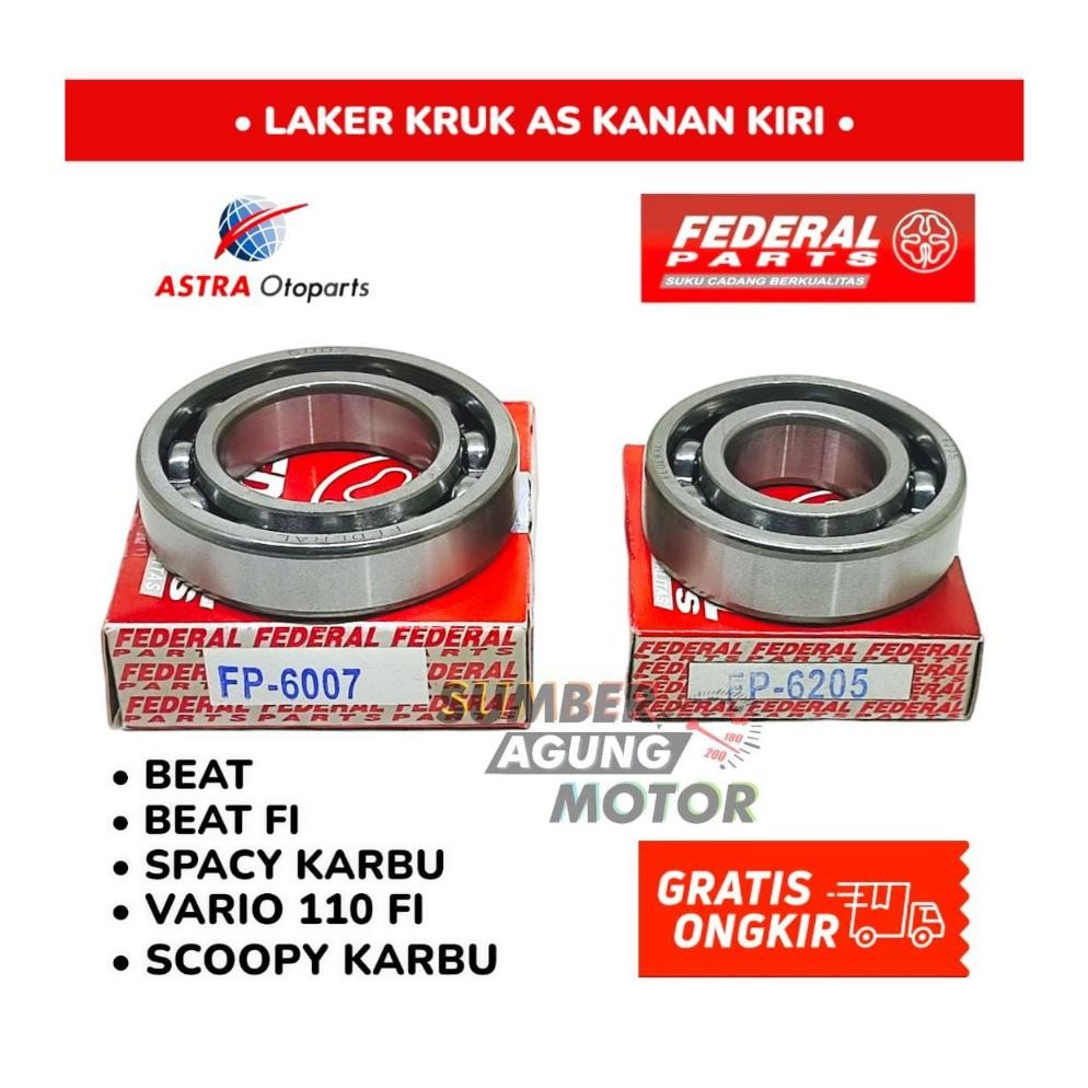LAHER LAKER KRUK AS KANAN KIRI FP-6007 FP-6205 BEAT FI VARIO 110 FI SPACY SCOOPY BEAT KARBU ORI FEDE