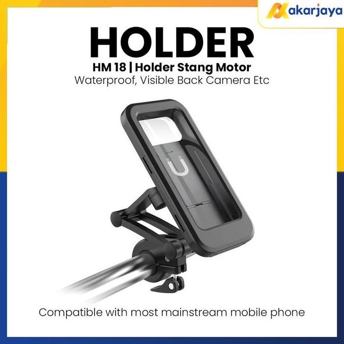 Holder Motor HM-18 Handphone Stang HM18 Magentic Waterproof Universal