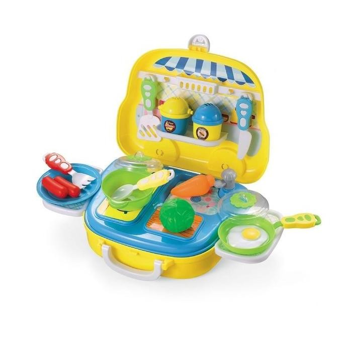 MAINAN ANAK KITCHEN WARE SET KOPER - MAINAN MASAK-MASAKAN ANAK KECIL - MAINAN ANAK