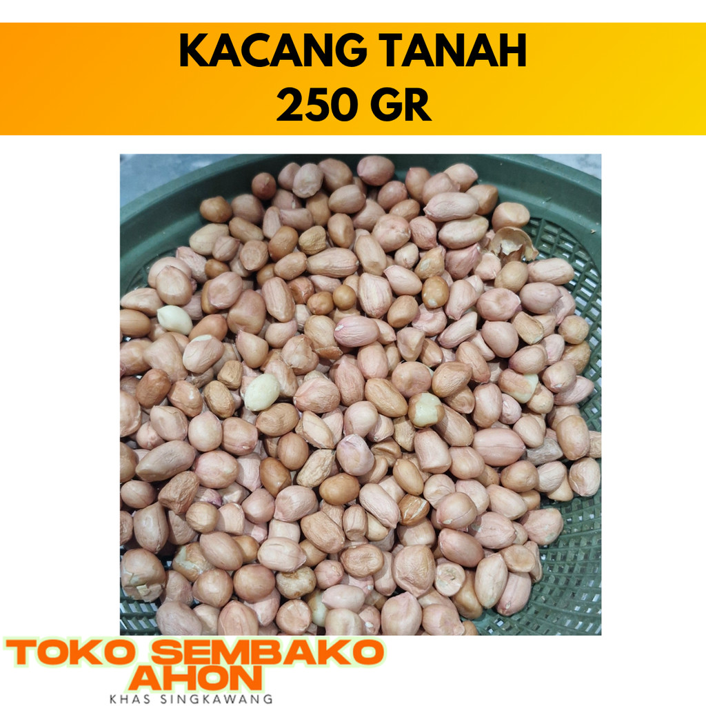 

KACANG TANAH TUBAN 250 GR / Kacang Kulit Kupas Tuban / Kacang Tanah Lokal / Kacang Tanah Goreng / Bahan Kacang Tuban 250g
