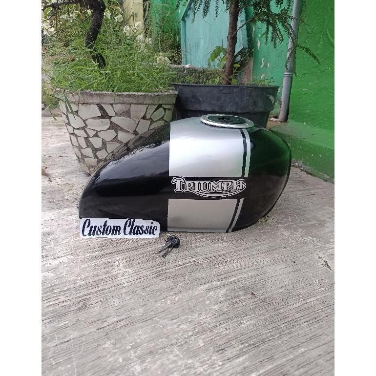 Tangki Motor Custom. Japstyle Tutup Ninja Caferacer Triumph  Bober Brastyle Thunder Scorpio Byson Ti