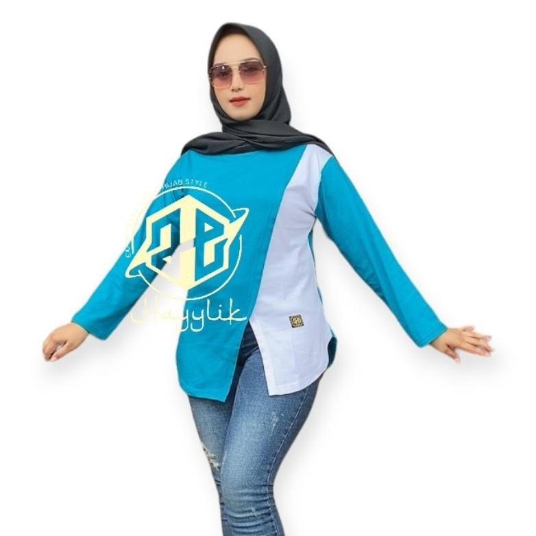 Miliki - Termurah jaya fashion top kaos baju kaos lengan panjang wanita terbaru thisrt  olah raga mu