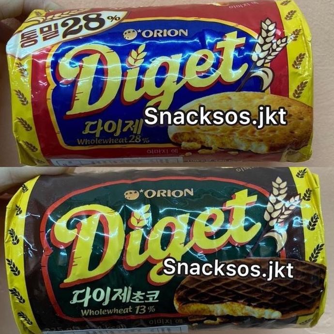 

ORION DIGET CHOCOLATE WHOLEWHEAT ROLL / ORIGINAL WHEAT ROLL- BISKUIT GANDUM KOREA