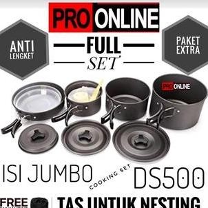 Cooking Set Ds 500 - Alat Masak Camping Dan Kompor Camping Outdoor Kualitas Terbaik Harga Termurah