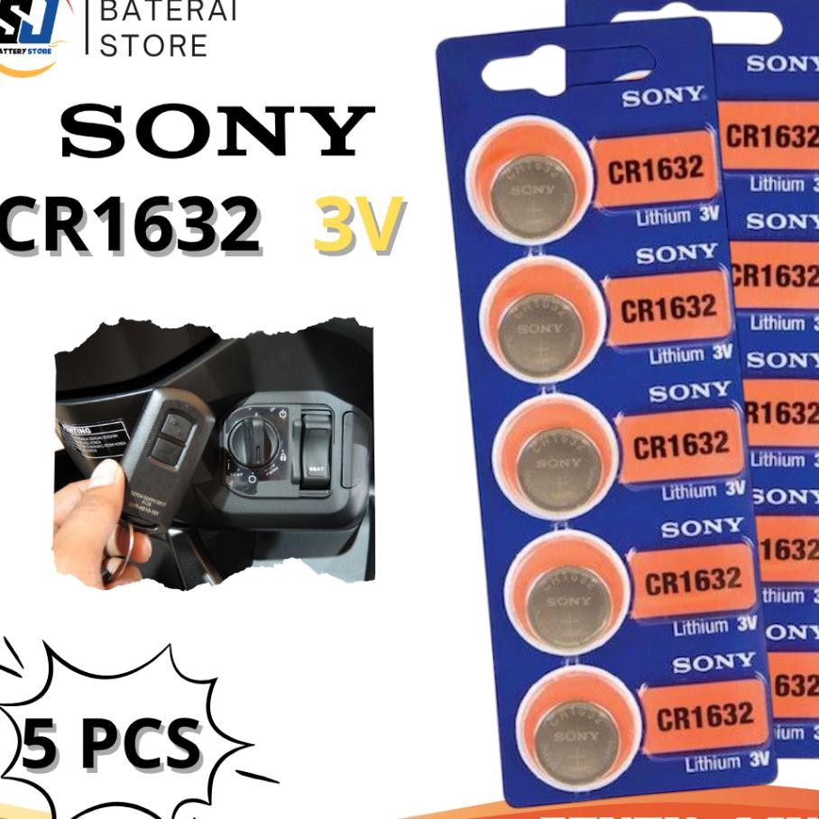 5 Pcs Jam Tangan Cr1632 Cr 1632 Pria Wanita Remote Remot Kunci Mobil Motor Jam Tangan Pria Wanita Ku