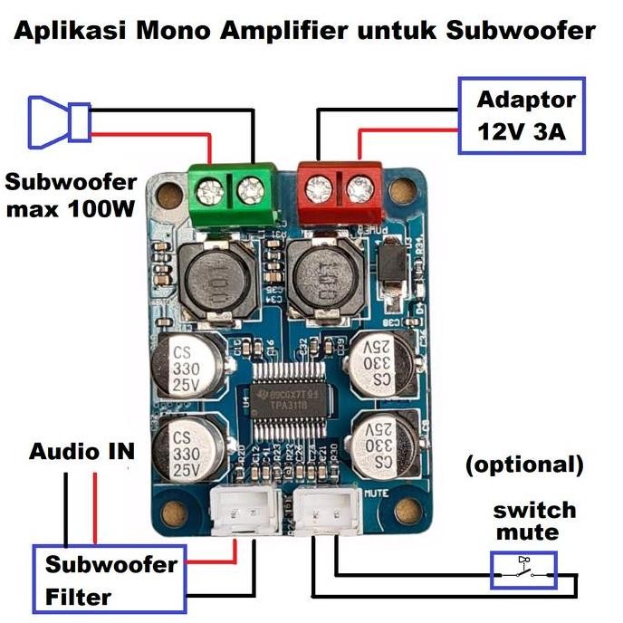 Tpa3118D2 Tpa3118 Class D Hifi Subwoofer Digital Power Mono Amplifier