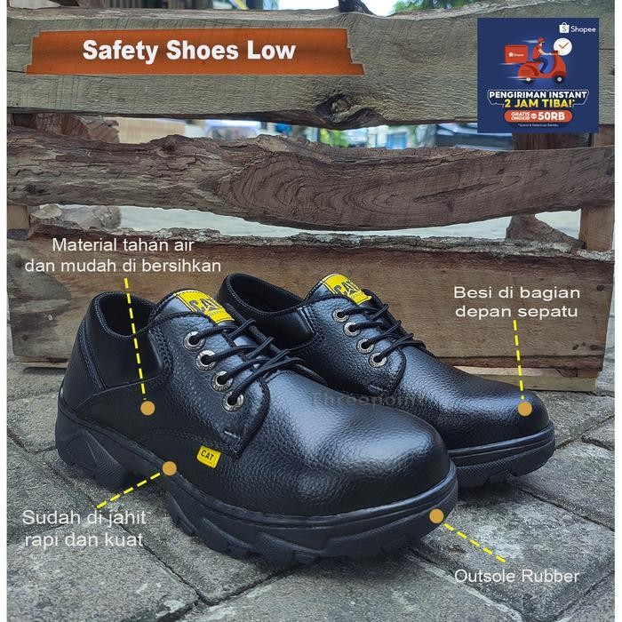 Big Size  Sepatu Safety 44 45 Boots Slip On Pria Ujung Besi