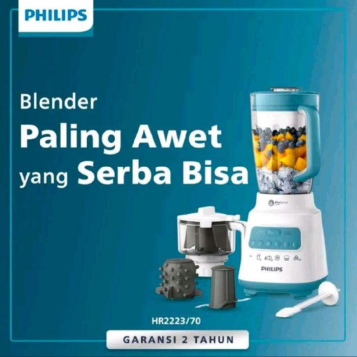 PHILIPS Blender HR- 2223 Blender Plastik Jar 2 liter 100% ORI
