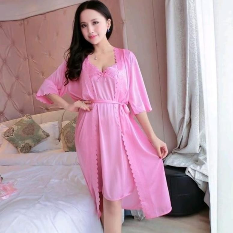 Baju Tidur Kimono Lingerie 2In1 Baju Wanita