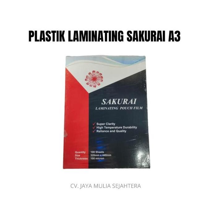 

Promo Plastik Laminating Sakurai A3 320x440x110 Micron COD