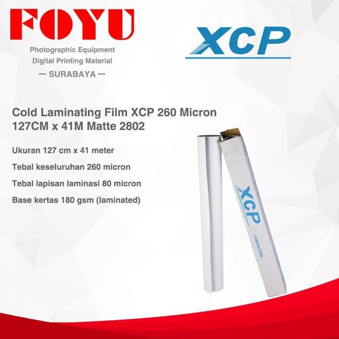

Promo Plastik Laminating Cold Dingin XCP Roll 127 cm x 41 meter Matte 2802 Mesin COD