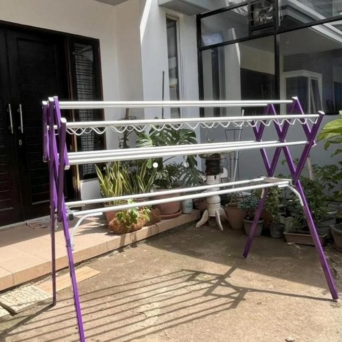 NEW Jemuran Pakaian Pipa Jemuran Baju Aluminium Super Besar Tebal Kuat Pipa ULIR Full Aluminium Coco