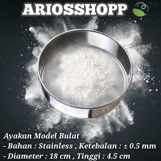 Sale Saringan Stainless Bulat/Ayakan Tepung/Cokelat/Ayakan Kopi/Ayakan Gula