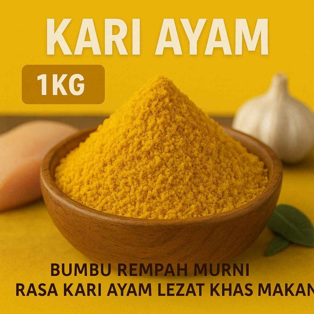 

Kari Ayam 1kg Bumbu Tabur Kari Ayam Rempah Lezat Gurih