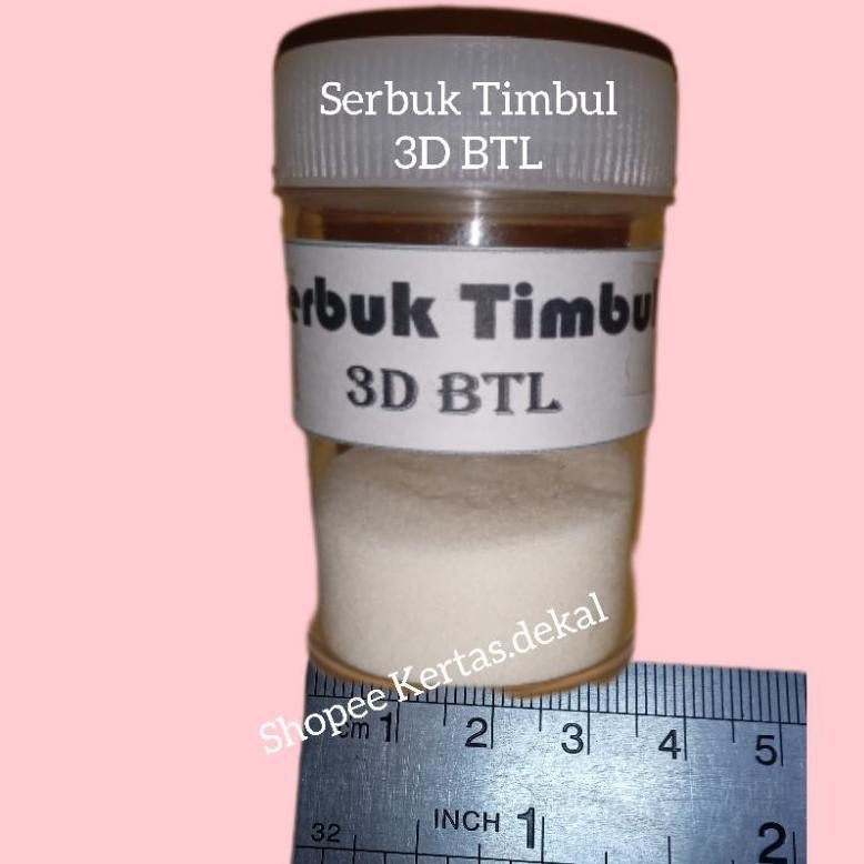 

Serbuk Timbul 3D BTL bubuk sablon percetakan kertas isi 1 botol kecil plastik Obat warna bening puff ajaib powder DiM