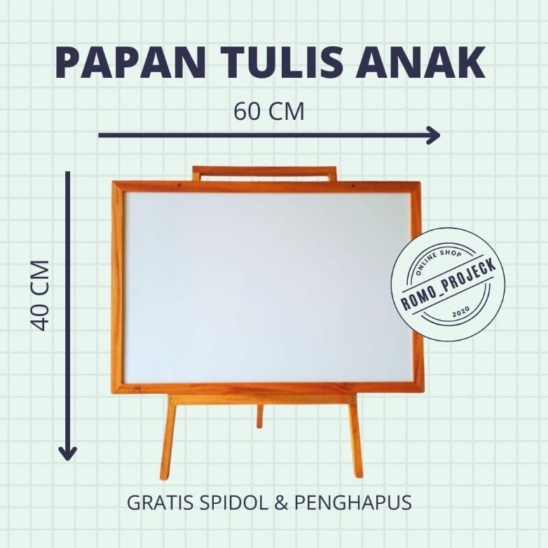 

Papan Tulis Anak//Whiteboard Ukuran 40x60cm GRATIS SPIDOL + PENGHAPUS DiM