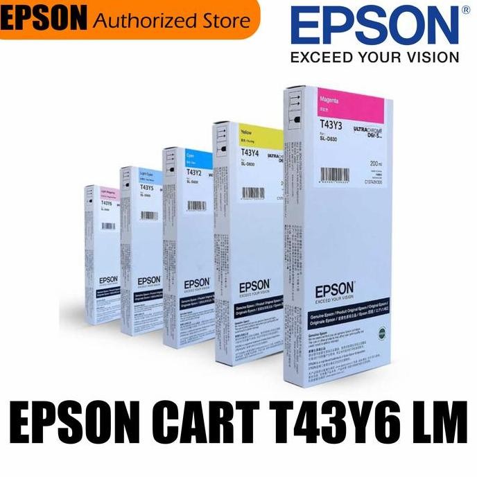 D830 Light Magenta Tinta Catridge T43Y Epson Sl-D830 200Ml 100% Origin New Stok