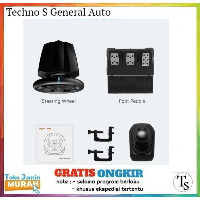 Racing Steering Wheel Racing Simulator Pxn V9 Stiran Mobil Gaming Steer Alat Kemudi Mobil For Ps3 / 