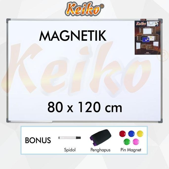 

TERLARIS - Papan Tulis Whiteboard Gantung Magnet Single Face Keiko 80 x 120 cm