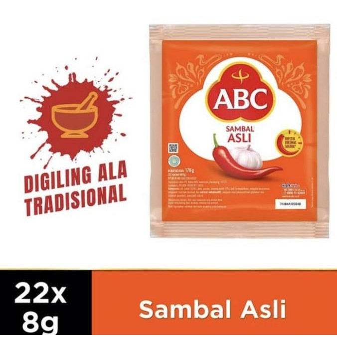 

Sambal Abc Sachet 21 X 24 X 8G Dus / Sambel Abc Bungkusan / Abc Sachet