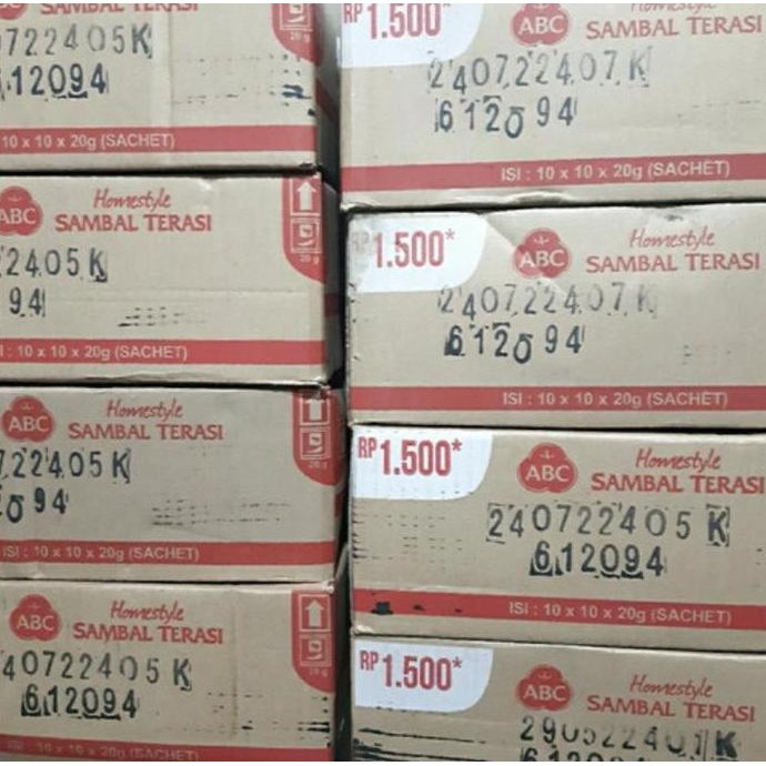 

Sambal Terasi Abc Sachet Dus 100 X 20G / Sambel Terasi Sachet 10 X 10