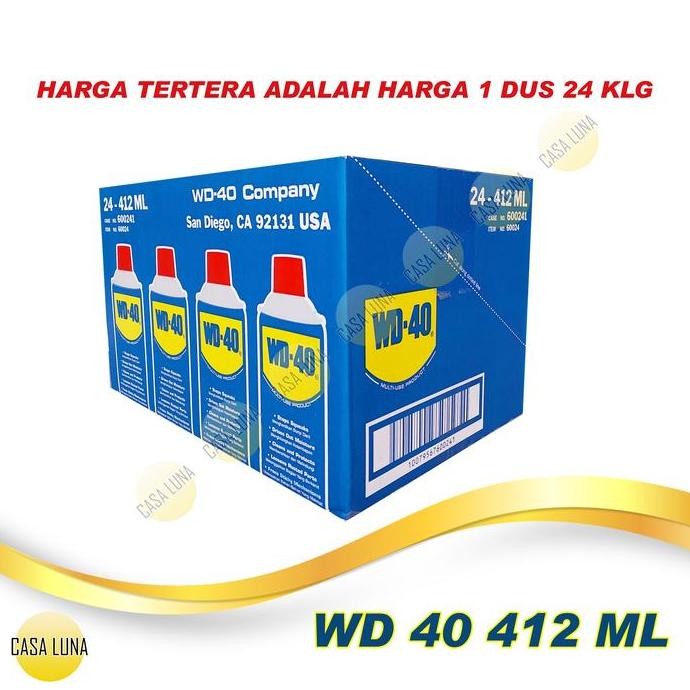 Wd-40 / Wd 40 / Wd40 Lubricant Spray 412 Ml Dus 24 Btl