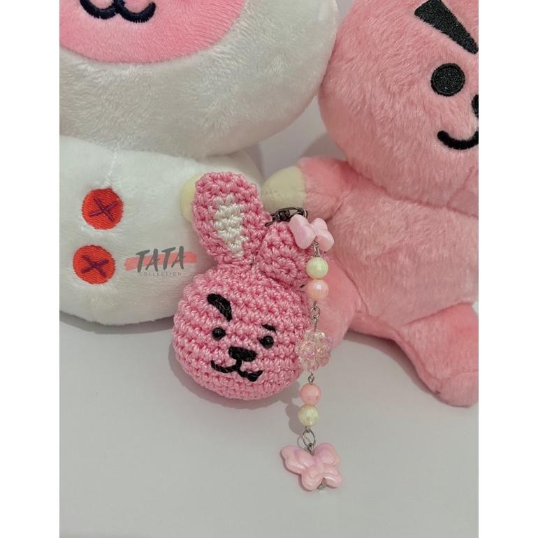 KEYCHAIN BT21/BONEKA RAJUT GANTUNGAN/ GANTUNGAN BT21/ GANTUNGAN RAJUT/ GANTUNGAN KUNCI KARAKTER/ GAN