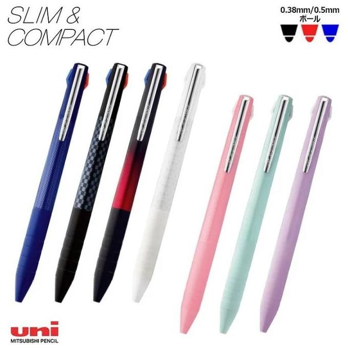 

Uni Jetstream Multi Slim Compact 3 Color Pen 0.38mm 0.5mm SXE3-JSS