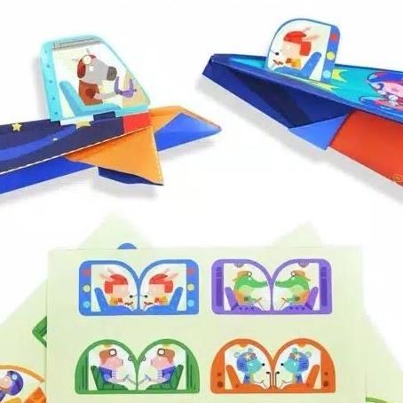 

new !!! KERTAS LIPAT ORIGAMI PAPER PLANES PESAWAT 2 SISI DOUBLE SIDE WARNA