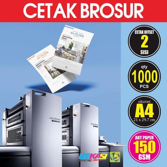 

new !!! Cetak Brosur A4 Full Color Art Paper 150 gram