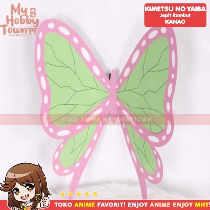 Jepit Rambut Kanao Tsuyuri Kostum Cosplay Property Kimetsu No Yaiba