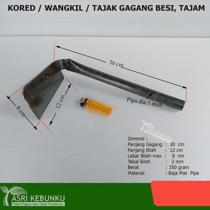 Kored Wangkil Gathul Tajak Cangkul Kecil Gagang Besi Alat Berkebun