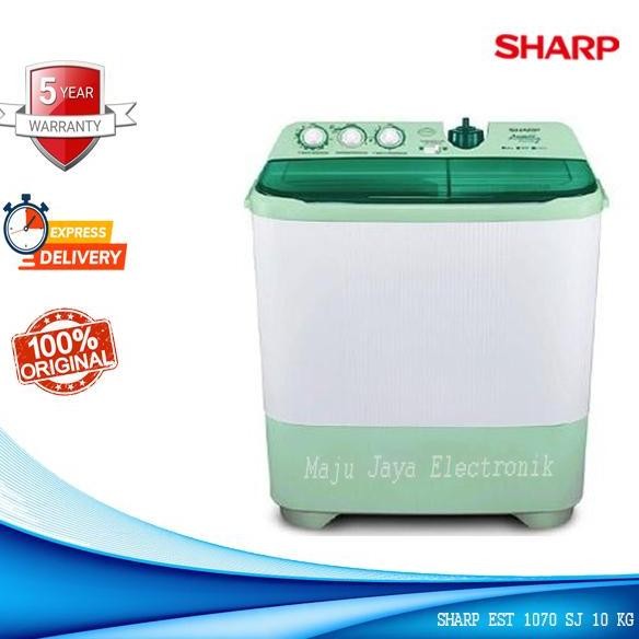TERBARU - Mesin Cuci 2 Tabung SHARP EST 1070 SJ 10 KG AQUA MAGIC Garansi Resmi