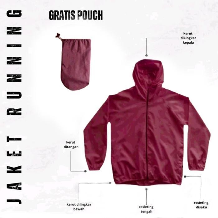 AT jaket parasut windbreaker waterproof