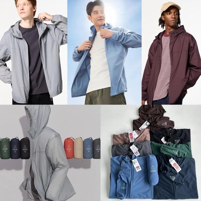 AT Jaket Pocketable Windbreaker Lightweight UV Protection Jacket - UQ