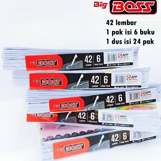 

Buku Tulis Big Boss 42 / Maxi Sidu 42 Lembar Per Pack - 1 Pack Isi 6 Buku / 5 Buku Kertas Putih Paper Stationery